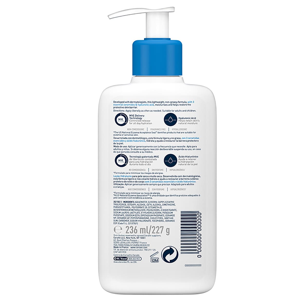 CERAVE LOCIÓN HIDRATANTE PIEL SECA 236ML